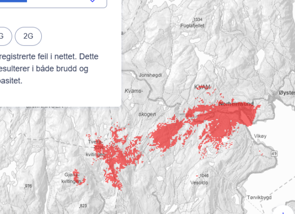 Lenkje til artikkel: Telenor feil i Norheimsund
