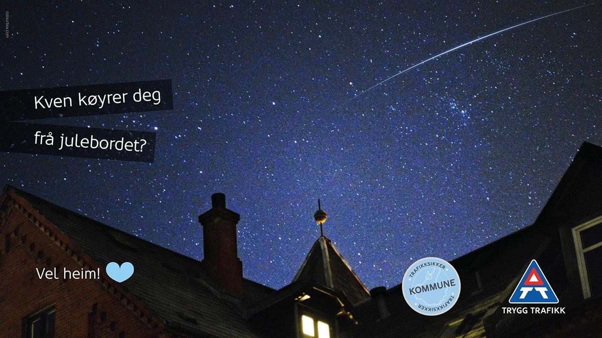 annonse frå trygg trafikk om rusfri køyring i desember - Klikk for stort bilete