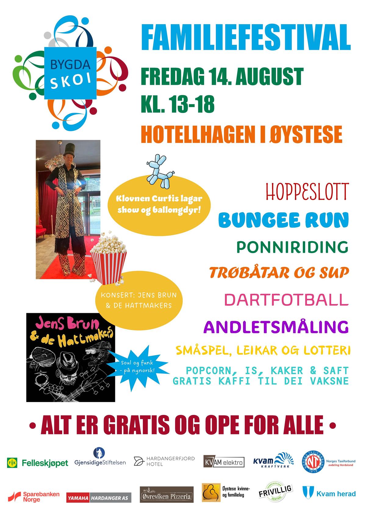 Programplakat for Bygdaskoi 2026 - Klikk for stort bilete
