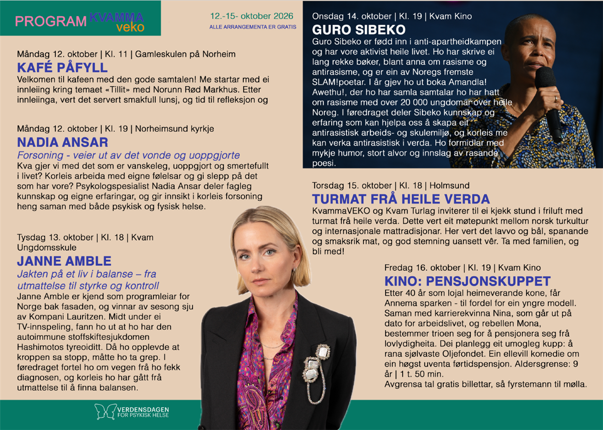 Program KvammaVEKO 2026 - Klikk for stort bilete