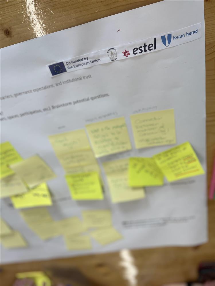 bilder av post it lappar frå workshop - Klikk for stort bilete