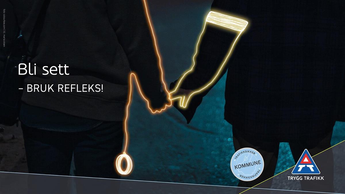 trygg trafikk annonse refleks - Klikk for stort bilete