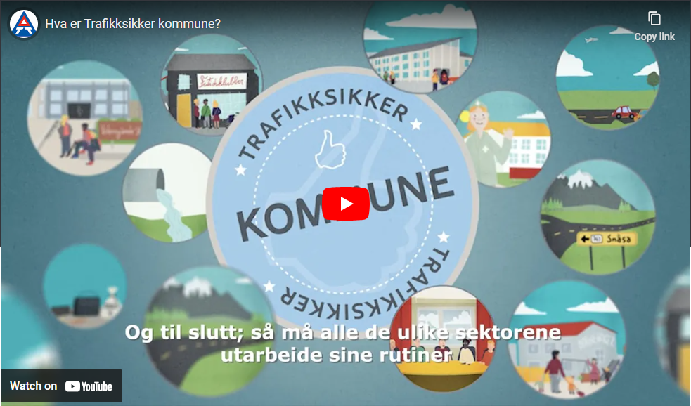 Skjermbilde av youtube film om trafikksikkert herad - Klikk for stort bilete